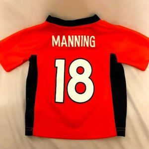 NFL Team Apparel Kids 2T Manning #18 Broncos Jersey